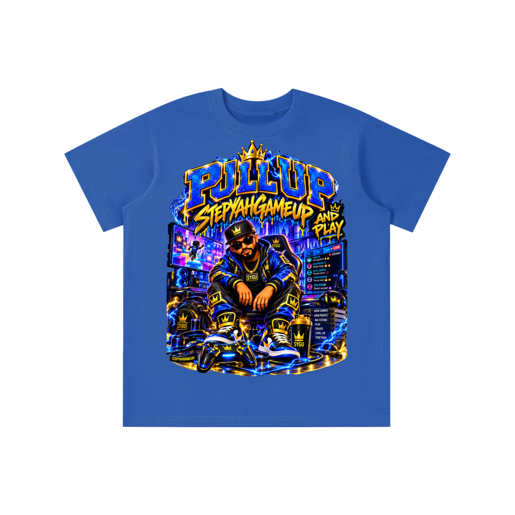 StepYahGameUp™ Pull Up and Play Graphic T-Shirt - Youth Unisex Tee