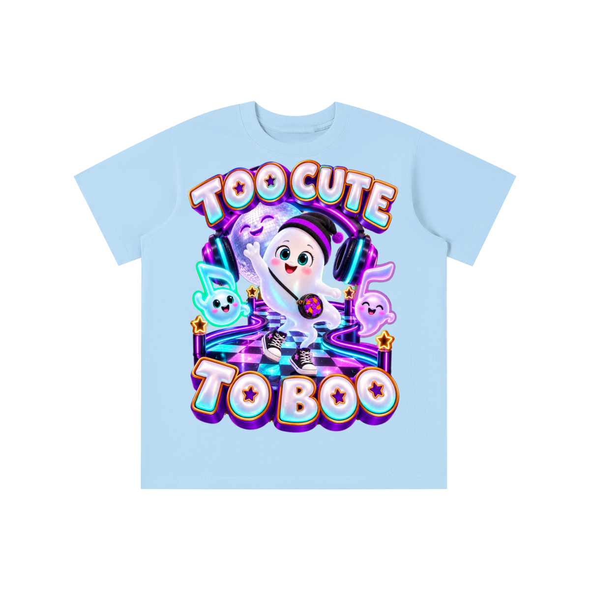 Halloween Gamer Ghost Graphic T-Shirt - Too Cute to Boo - Youth Unisex Tee