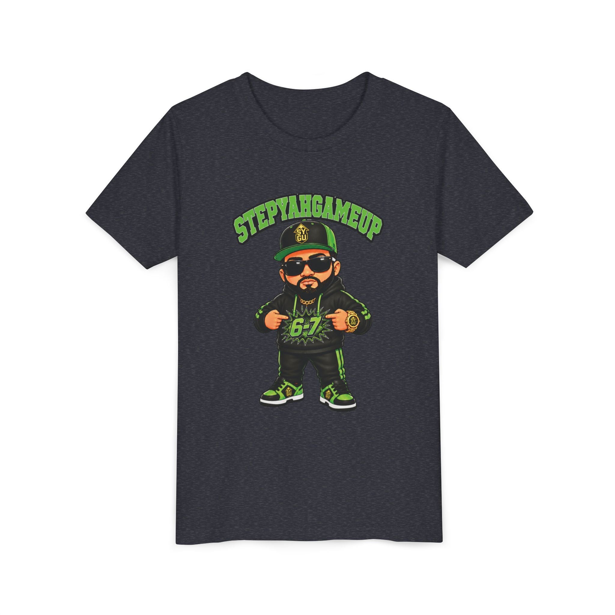 StepYahGameUp — Stumble Step 6-7 | Green Edition | Unisex Youth Tee
