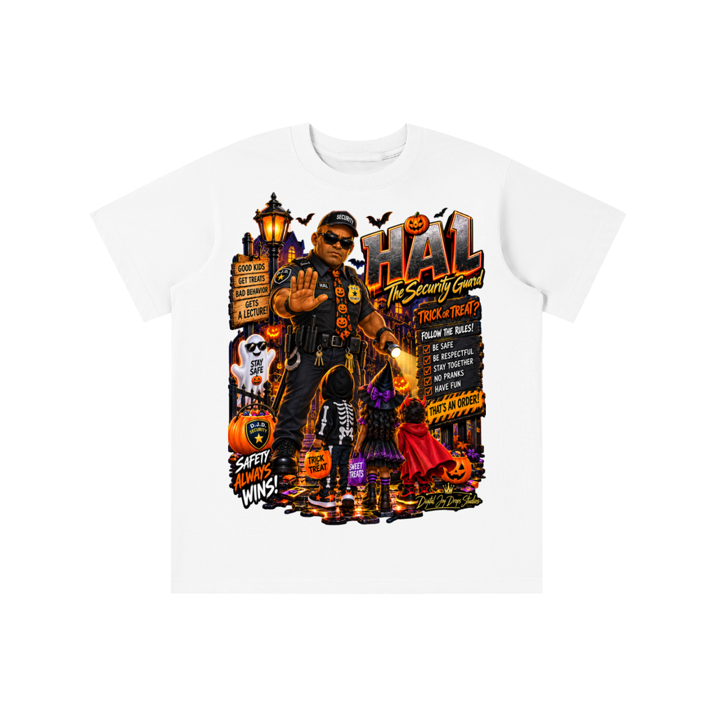 Halloween Security Guard Graphic T-Shirt - HAL the Security Guard - Youth Unisex Tee
