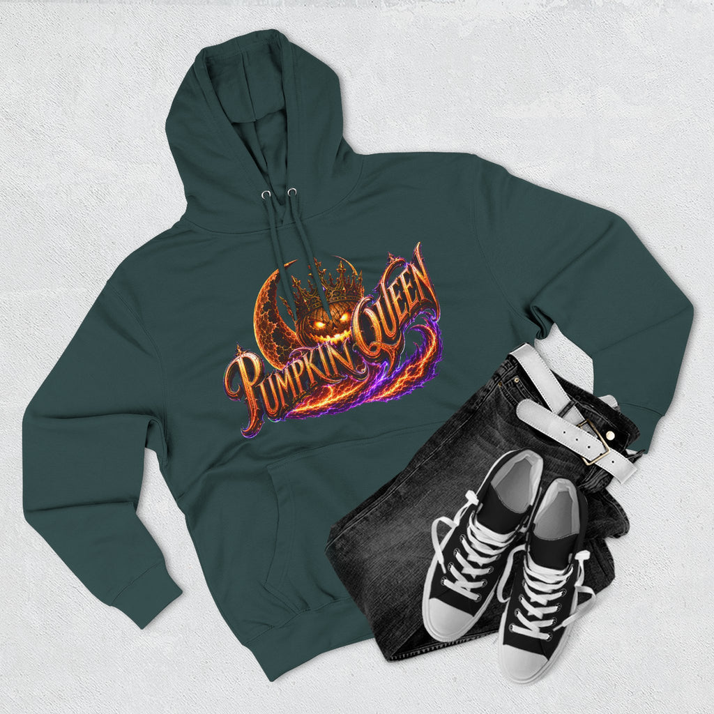 Crowned by Midnight — Pumpkin Queen Halloween Hoodie | Adult Unisex