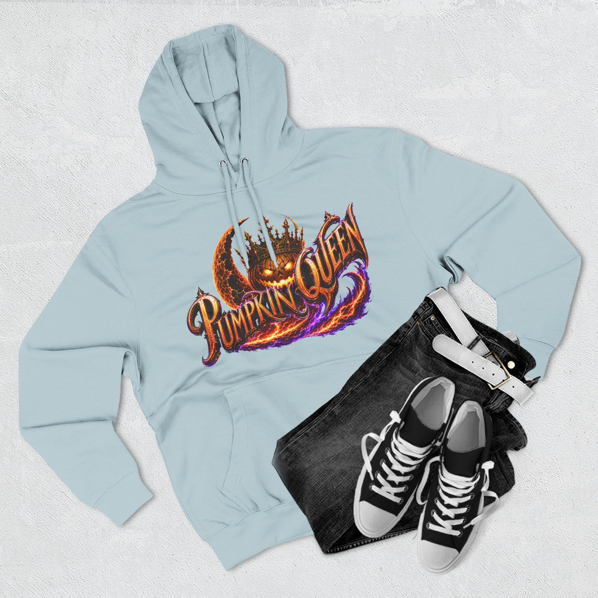 Crowned by Midnight — Pumpkin Queen Halloween Hoodie | Adult Unisex