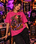 Halloween Cute Spooky Duo Oversized Graphic T-Shirt - Cute, Creepy & Unbothered - Unisex