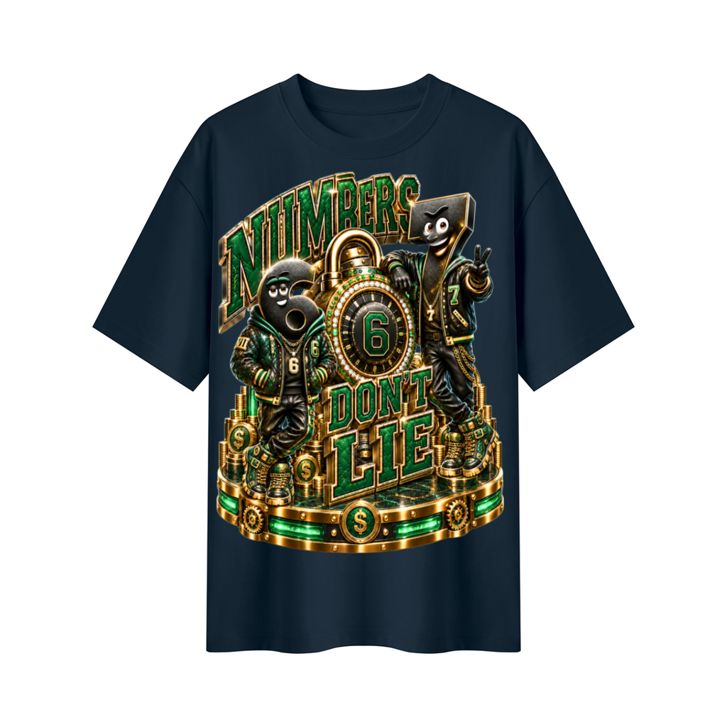Numbers Don't Lie Money Oversized Graphic T-Shirt - 6-7 Street Mode - Unisex