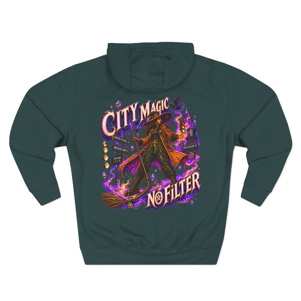 City Magic, No Filter — Urban Witch Halloween Hoodie | Adult Unisex