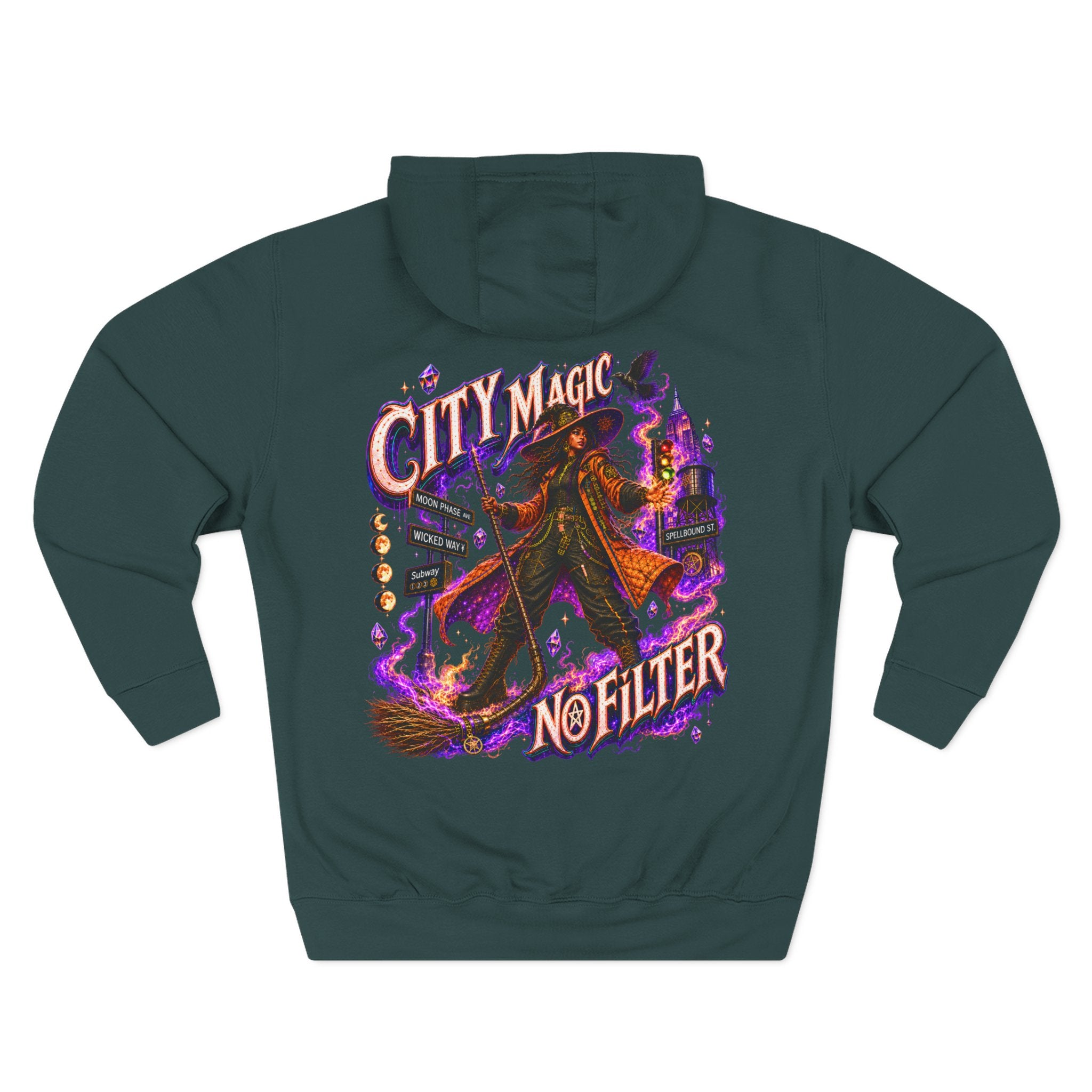 City Magic, No Filter — Urban Witch Halloween Hoodie | Adult Unisex