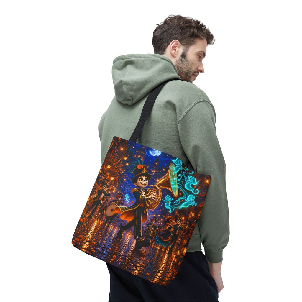 Halloween Trick or Treat Tote Bag - Skeleton Brass Parade - Kids Candy Bag