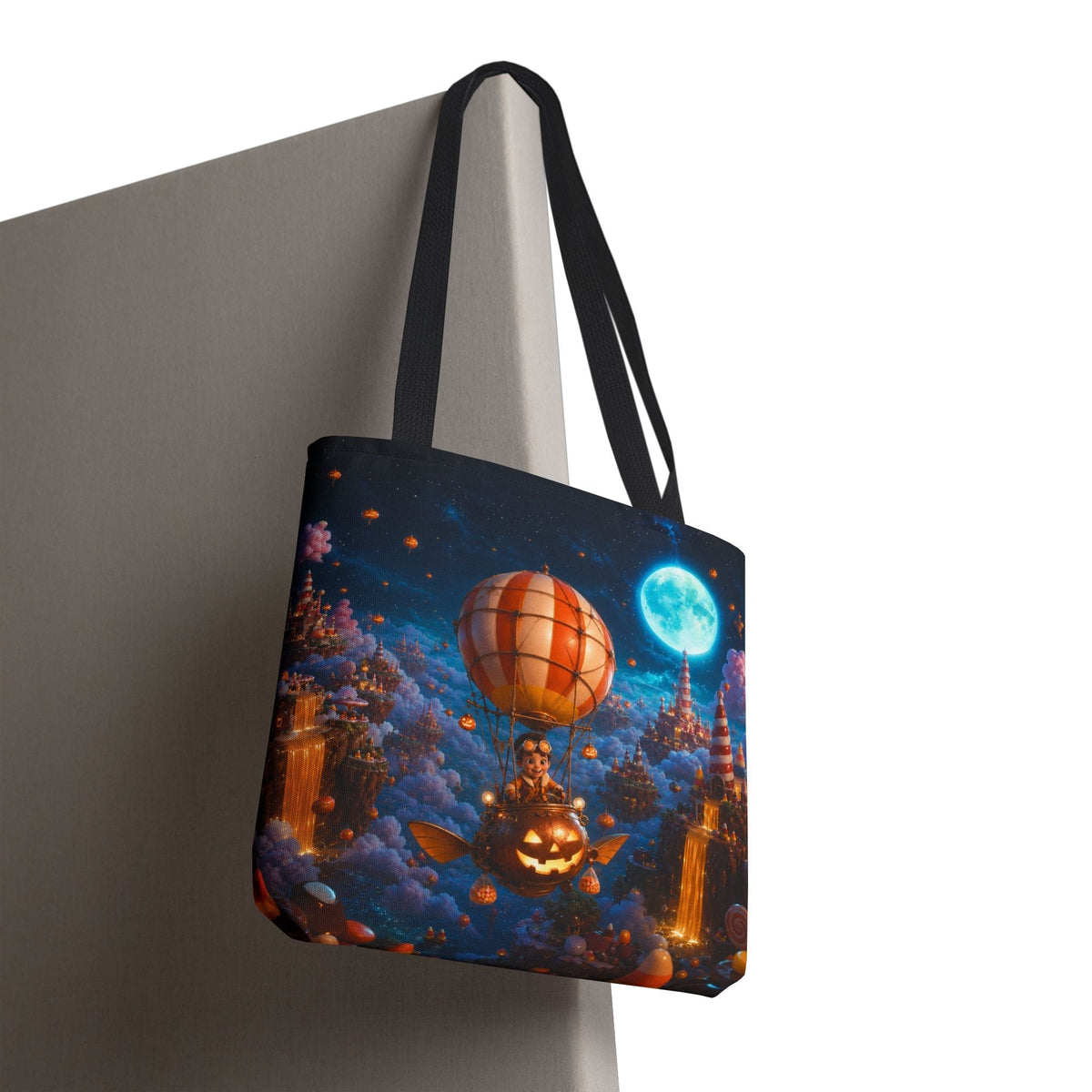 Halloween Candy Corn Tote Bag - Candy Corn Sky Captain by Digital Joy Drops