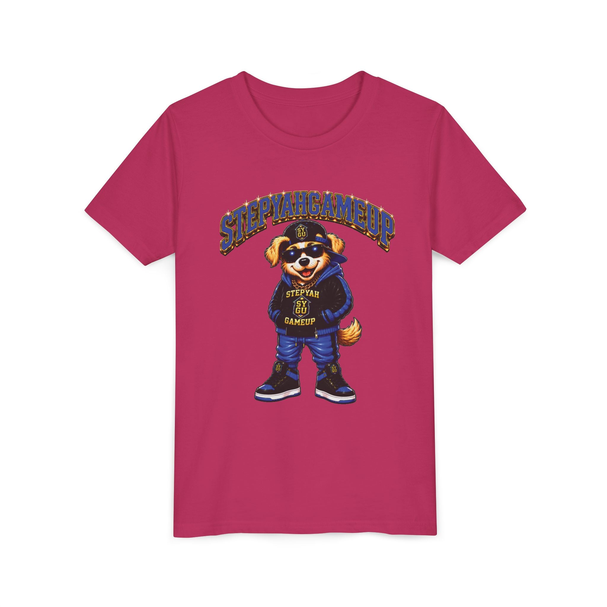 StepYahGameUp — SYGU Dog | Blue Edition | Unisex Youth Tee