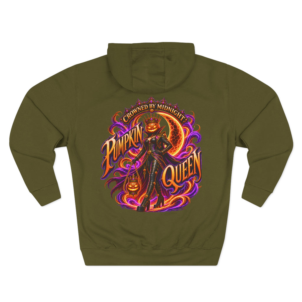 Crowned by Midnight — Pumpkin Queen Halloween Hoodie | Adult Unisex