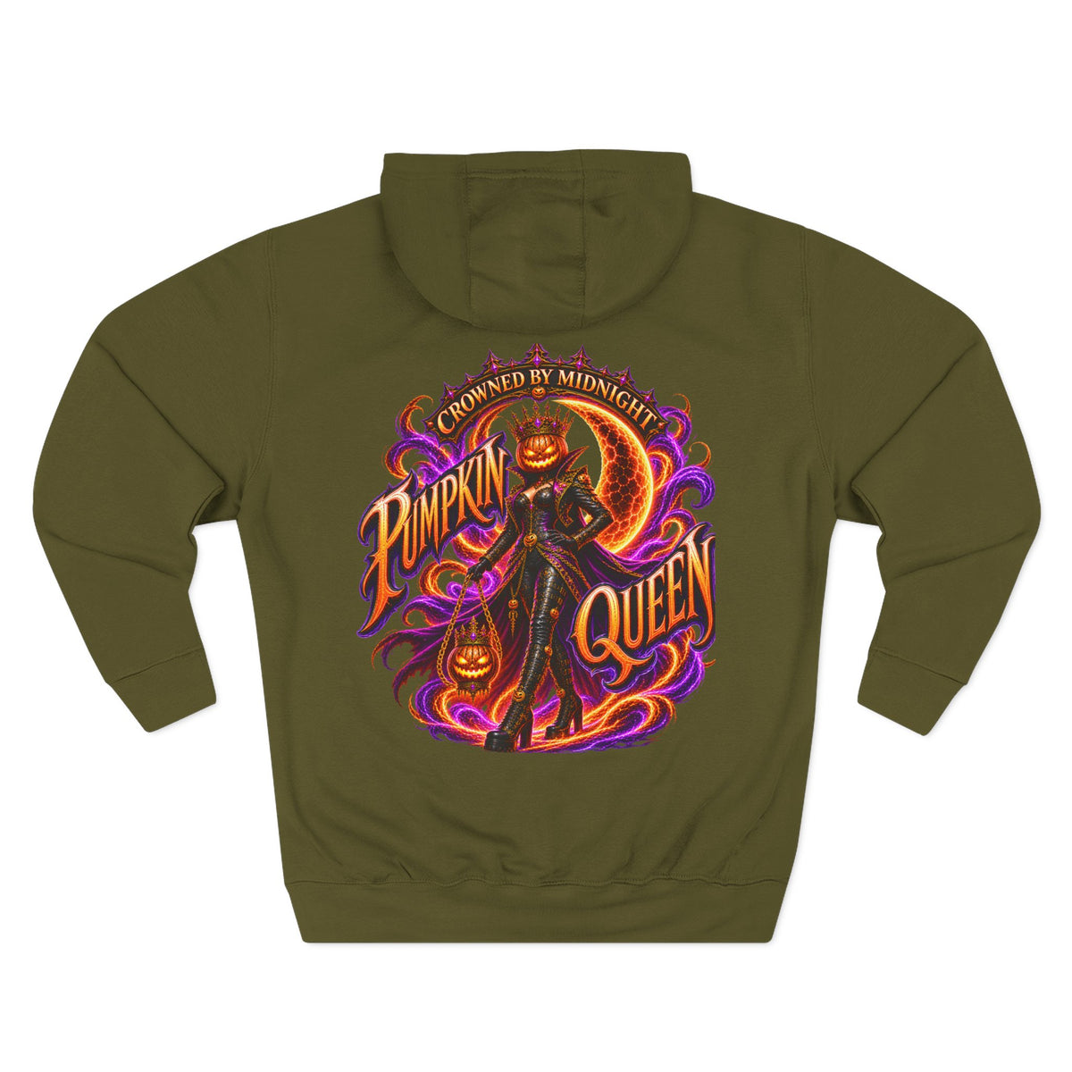 Crowned by Midnight — Pumpkin Queen Halloween Hoodie | Adult Unisex