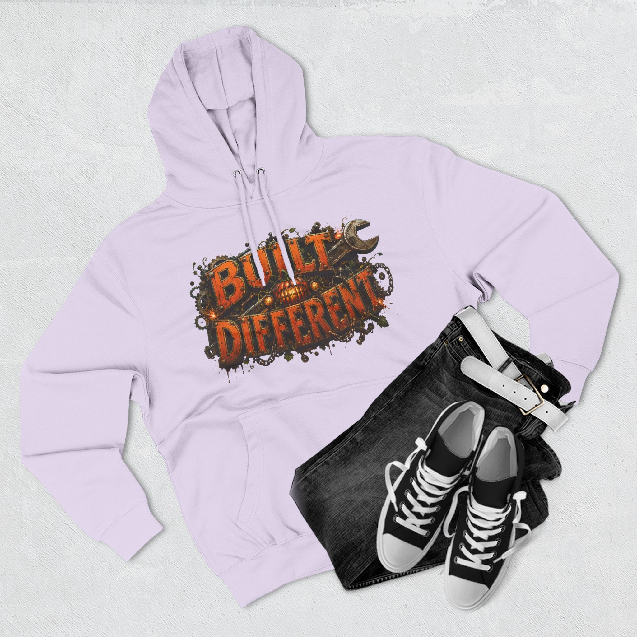 Built Different — Pumpkin Patch Mechanic Halloween Hoodie | Adult Unisex