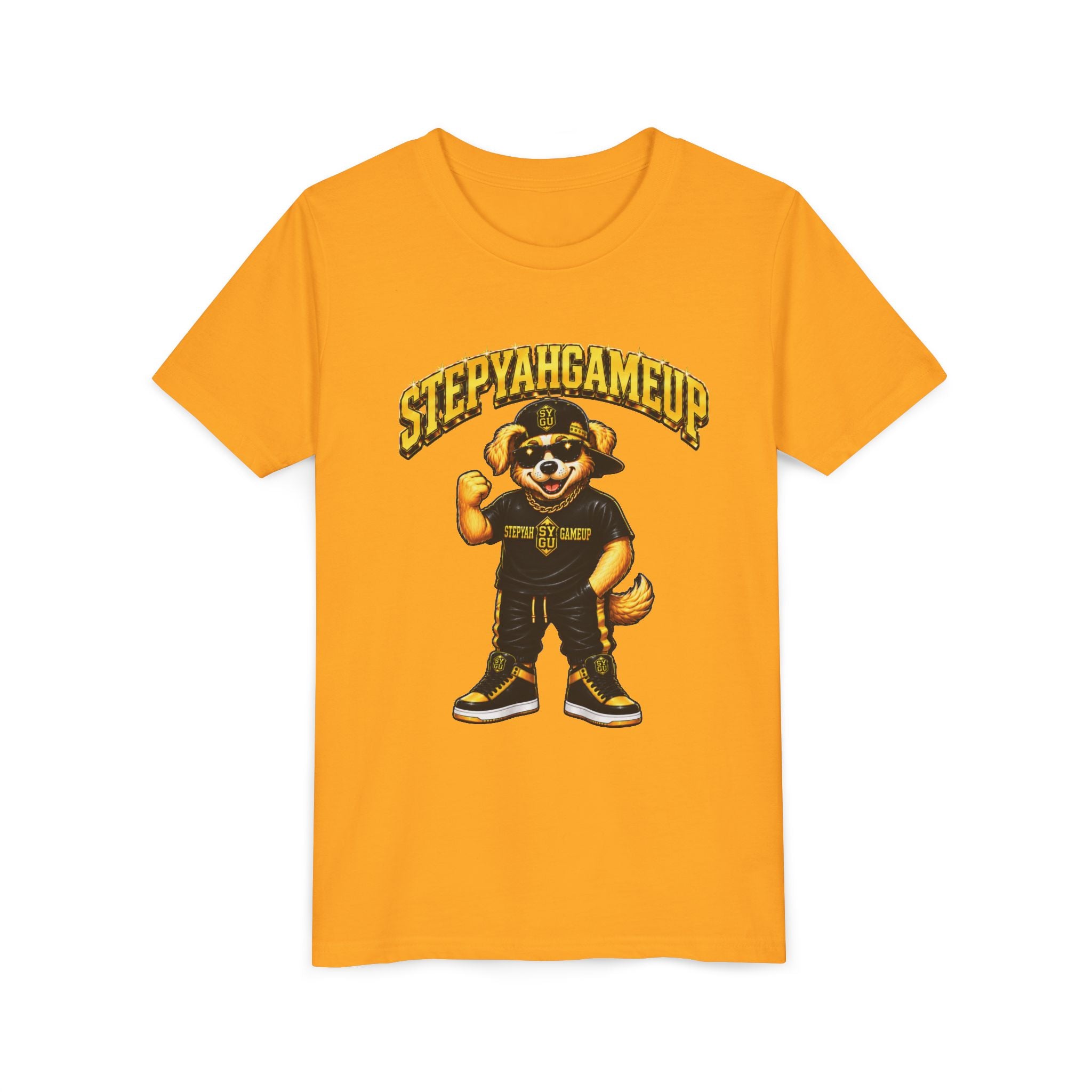 StepYahGameUp — SYGU Dog | Gold Edition | Unisex Youth Tee