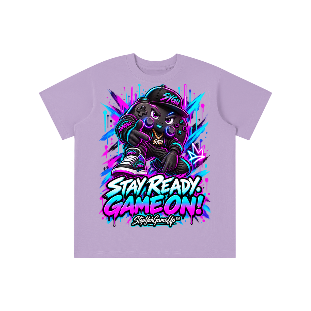 StepYahGameUp™ Stay Ready Game On Graphic T-Shirt - Youth Unisex Tee