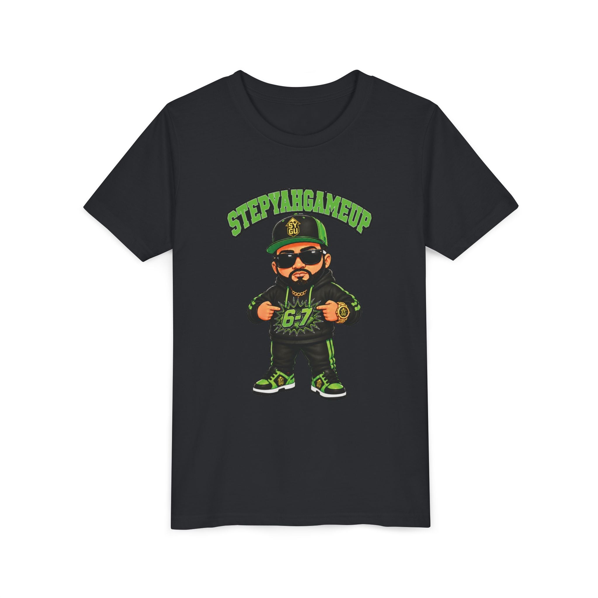 StepYahGameUp — Stumble Step 6-7 | Green Edition | Unisex Youth Tee