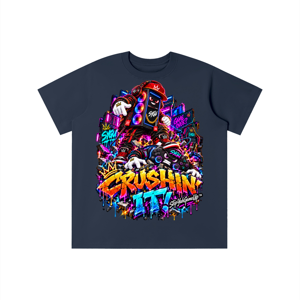StepYahGameUp™ Crushin’ It! Graphic T-Shirt - Youth Unisex Tee