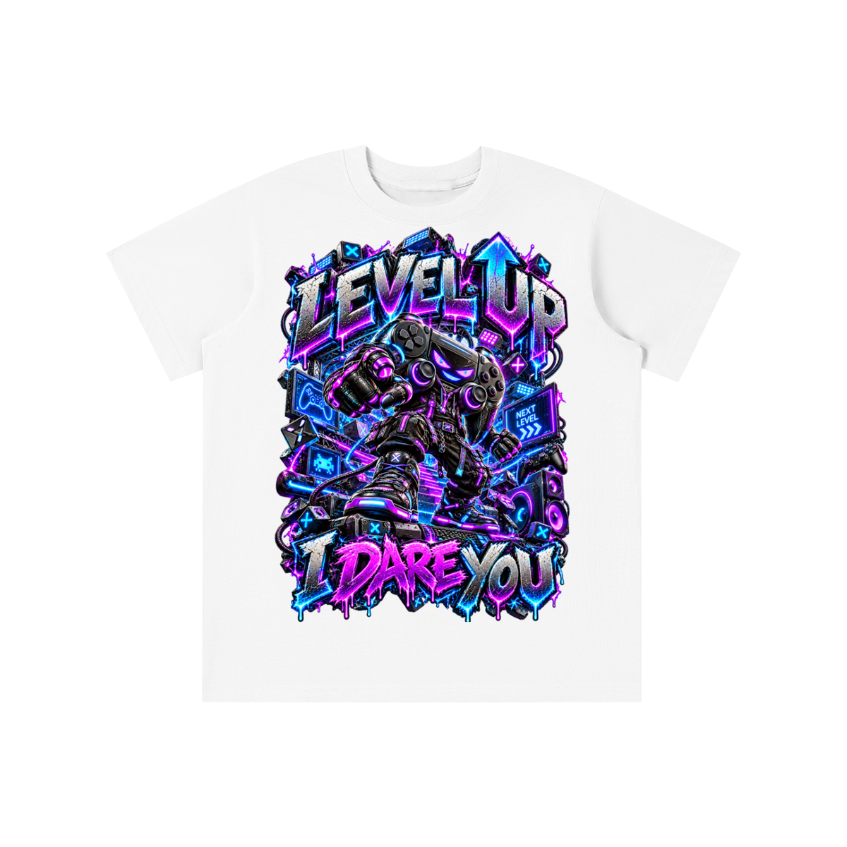 StepYahGameUp™ Level Up I Dare You Graphic T-Shirt - Youth Unisex Tee