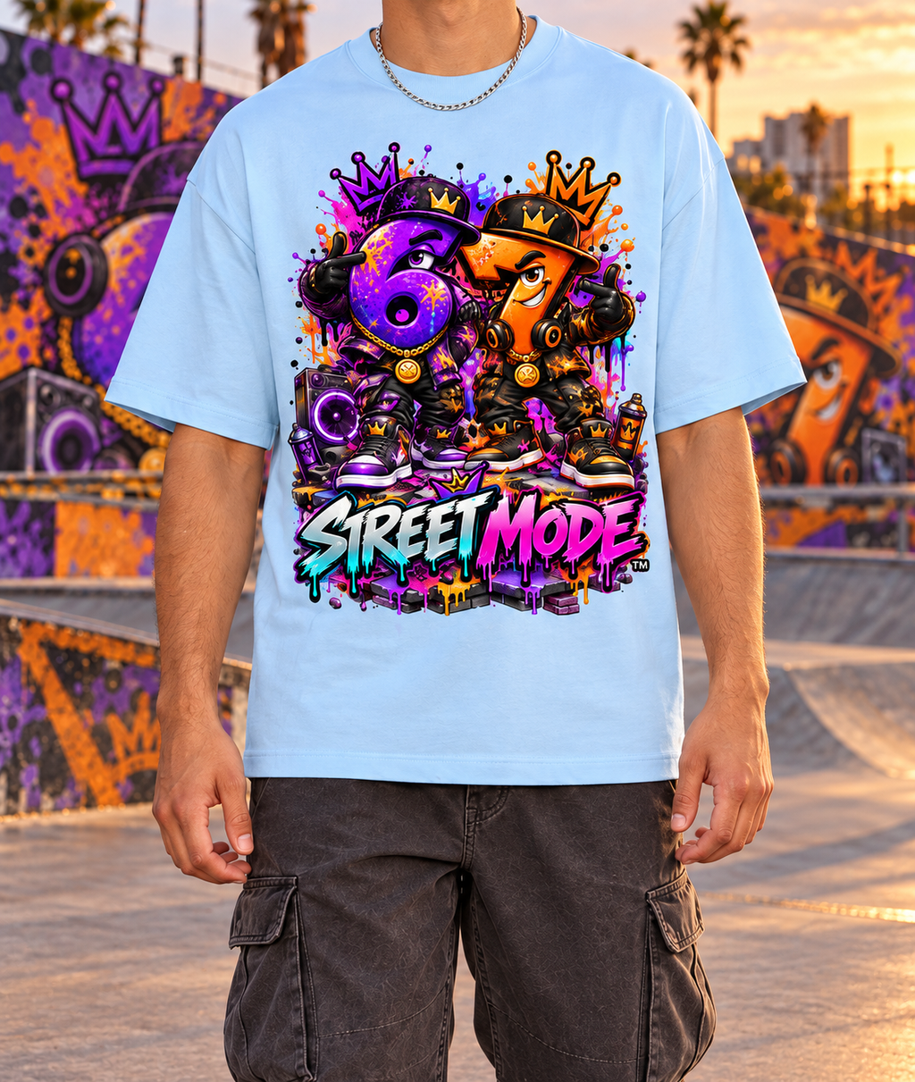 6-7 Street Mode™ Street Mode Male Oversized Graphic T-Shirt - Unisex