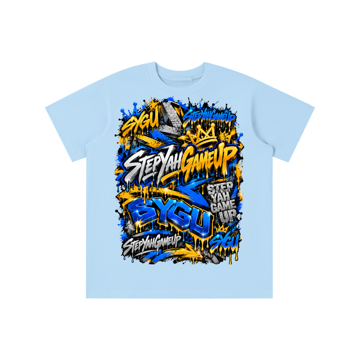 StepYahGameUp™ SYGU Signature Graffiti Graphic T-Shirt - Youth Unisex Tee