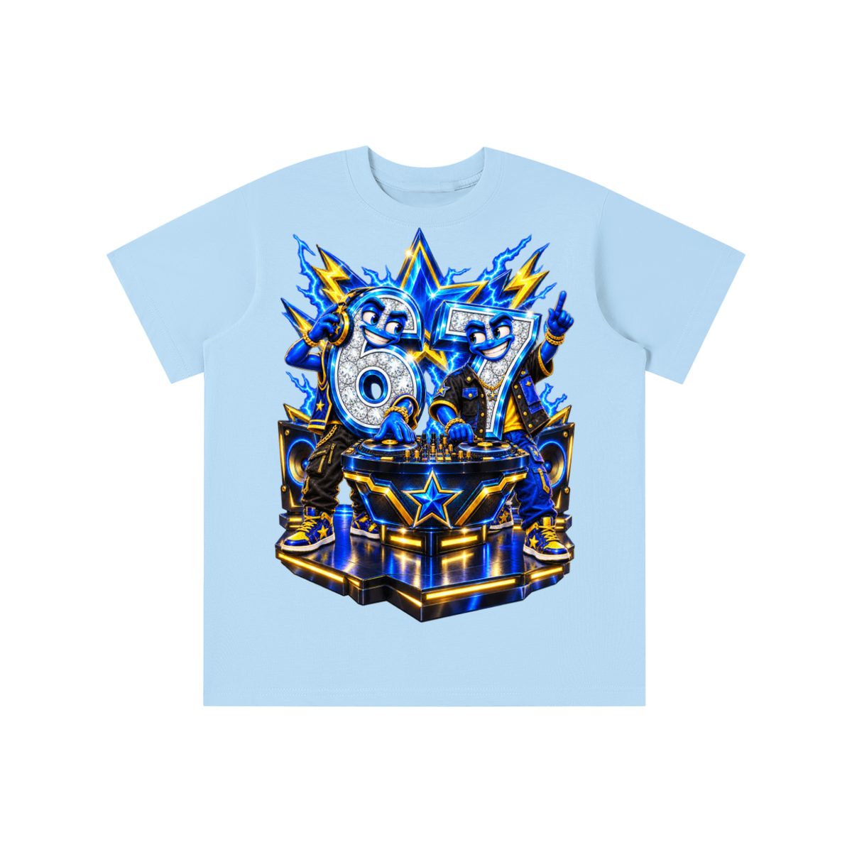 6-7 Street Mode™ Turn Up the Numbers DJ Graphic T-Shirt - Youth Unisex Tee