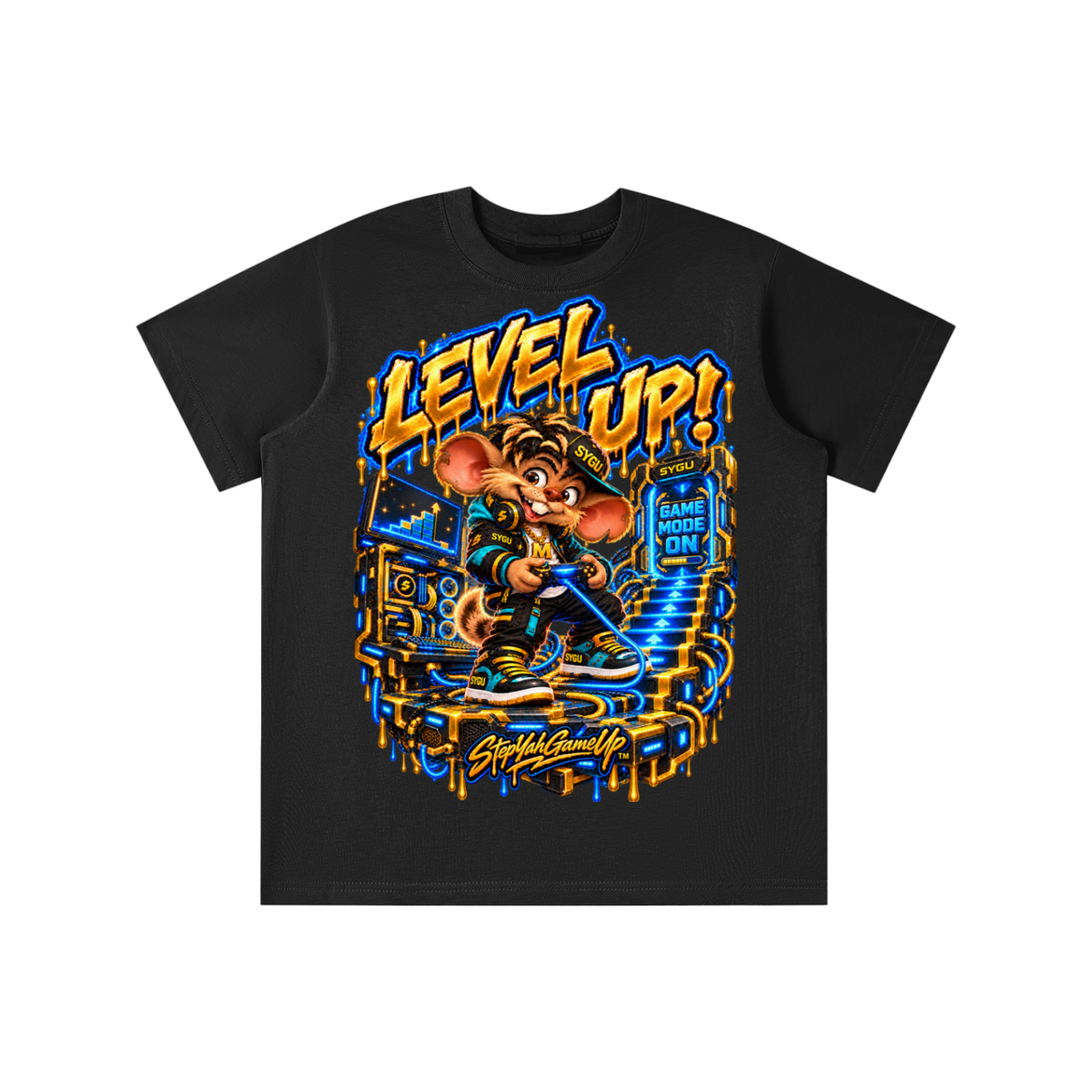StepYahGameUp™ Level Up! Graphic T-Shirt - Youth Unisex Tee