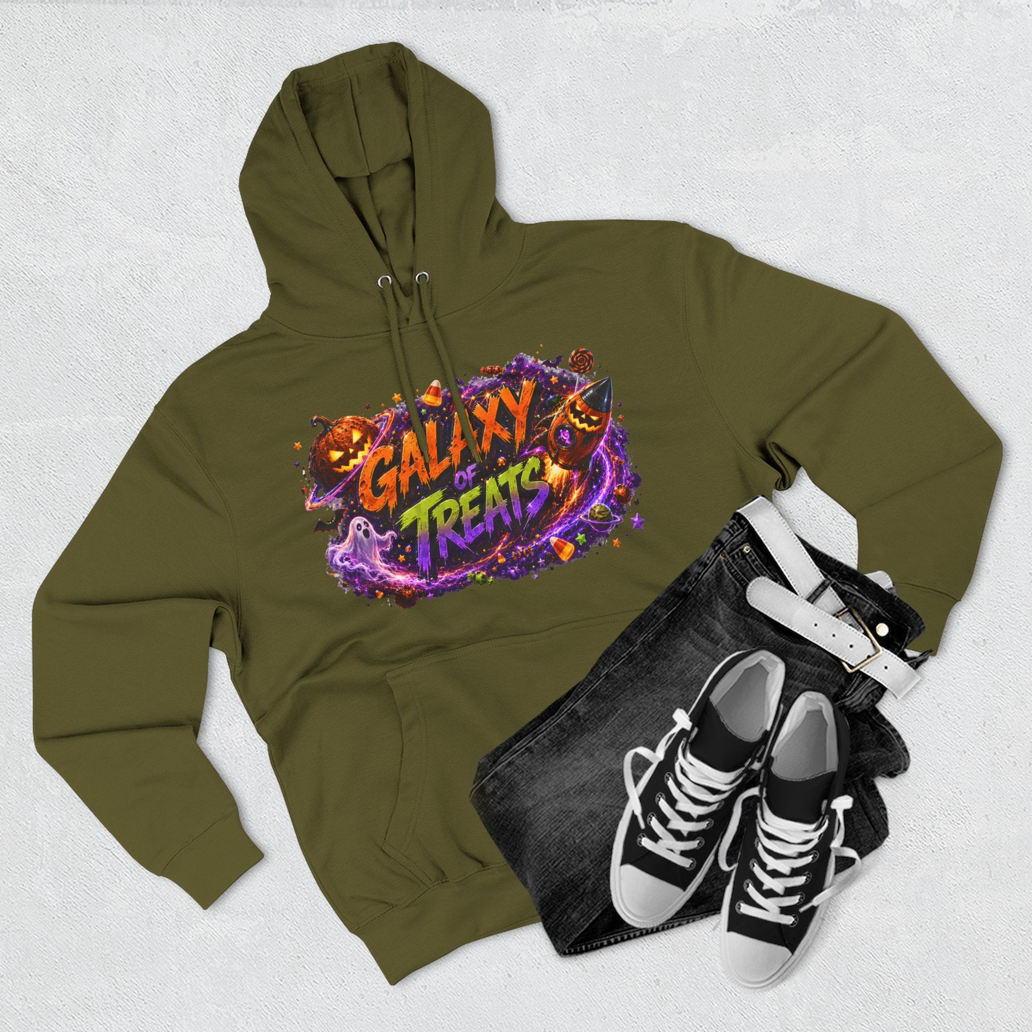 "Galaxy of Treats — Trick or Treat Galaxy Halloween Hoodie | Adult Unisex"