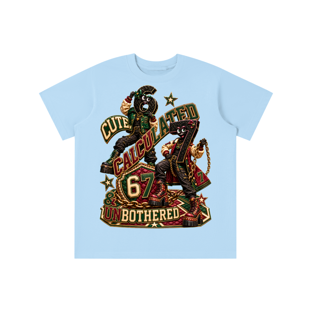 6-7 Street Mode™ Cute, Calculated & Unbothered Graphic T-Shirt - Youth Unisex Tee