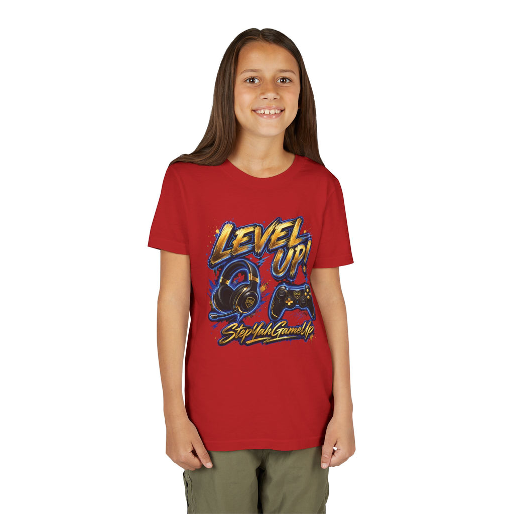 StepYahGameUp™ — Level Up | Unisex Youth Tee