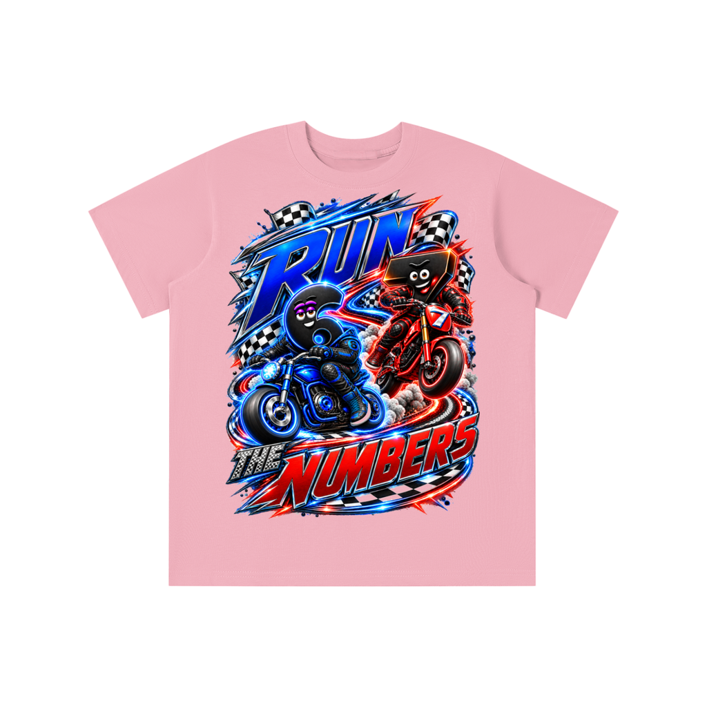 6-7 Street Mode™ Motorcycle Graphic T-Shirt - Run the Numbers - Youth Unisex Tee