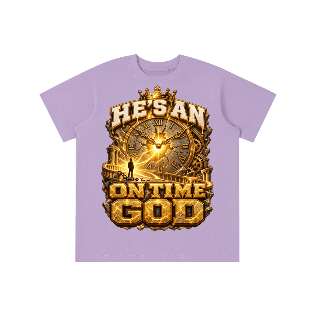 Walk by Faith™ He’s an On Time God Graphic T-Shirt - Youth Unisex Tee