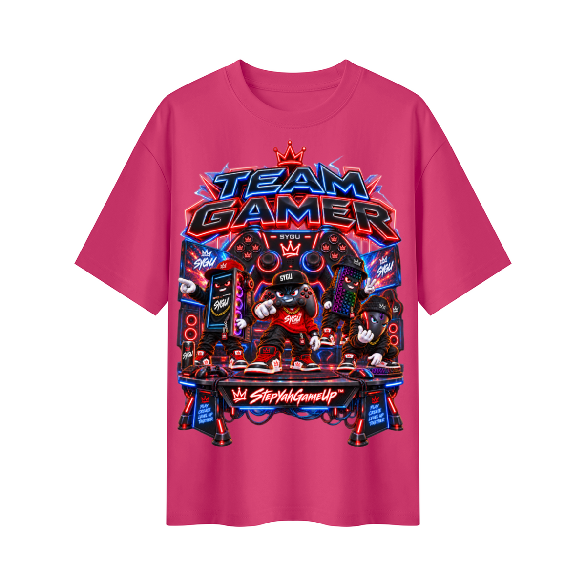 StepYahGameUp Squad Gamer Oversized T-Shirt - Team Gamer - Unisex