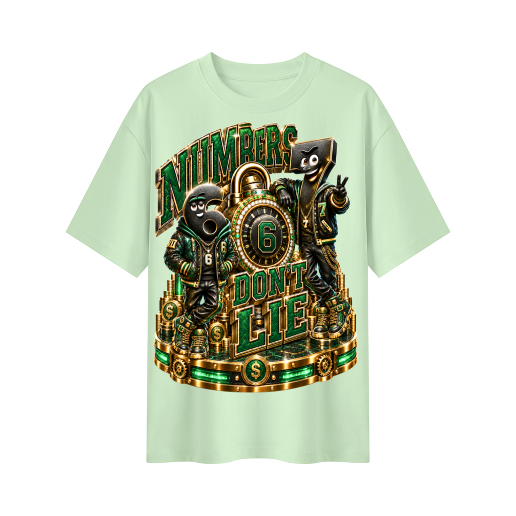 Numbers Don't Lie Money Oversized Graphic T-Shirt - 6-7 Street Mode - Unisex