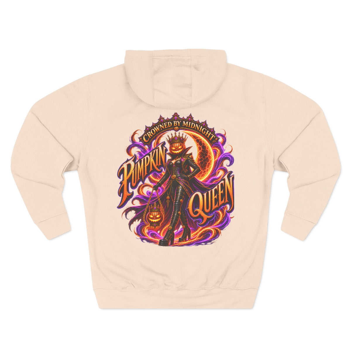 Crowned by Midnight — Pumpkin Queen Halloween Hoodie | Adult Unisex