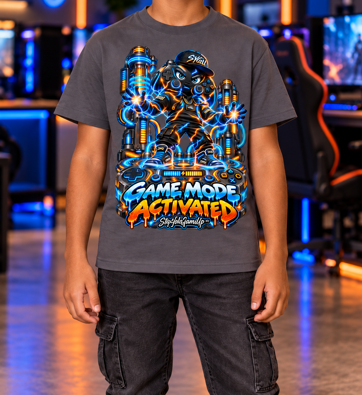 StepYahGameUp™ Game Mode Activated Graphic T-Shirt - Youth Unisex Tee