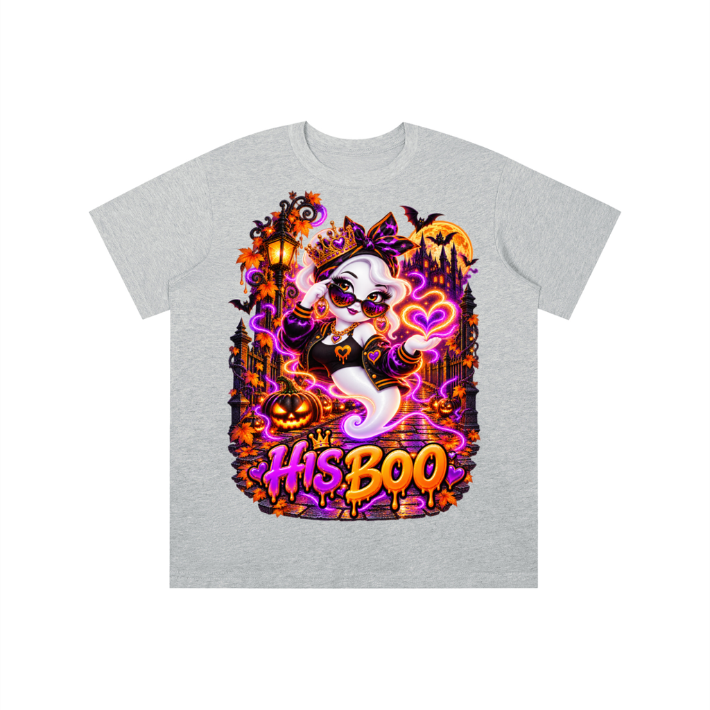 Halloween His Boo Ghost Graphic T-Shirt - Youth Unisex Tee