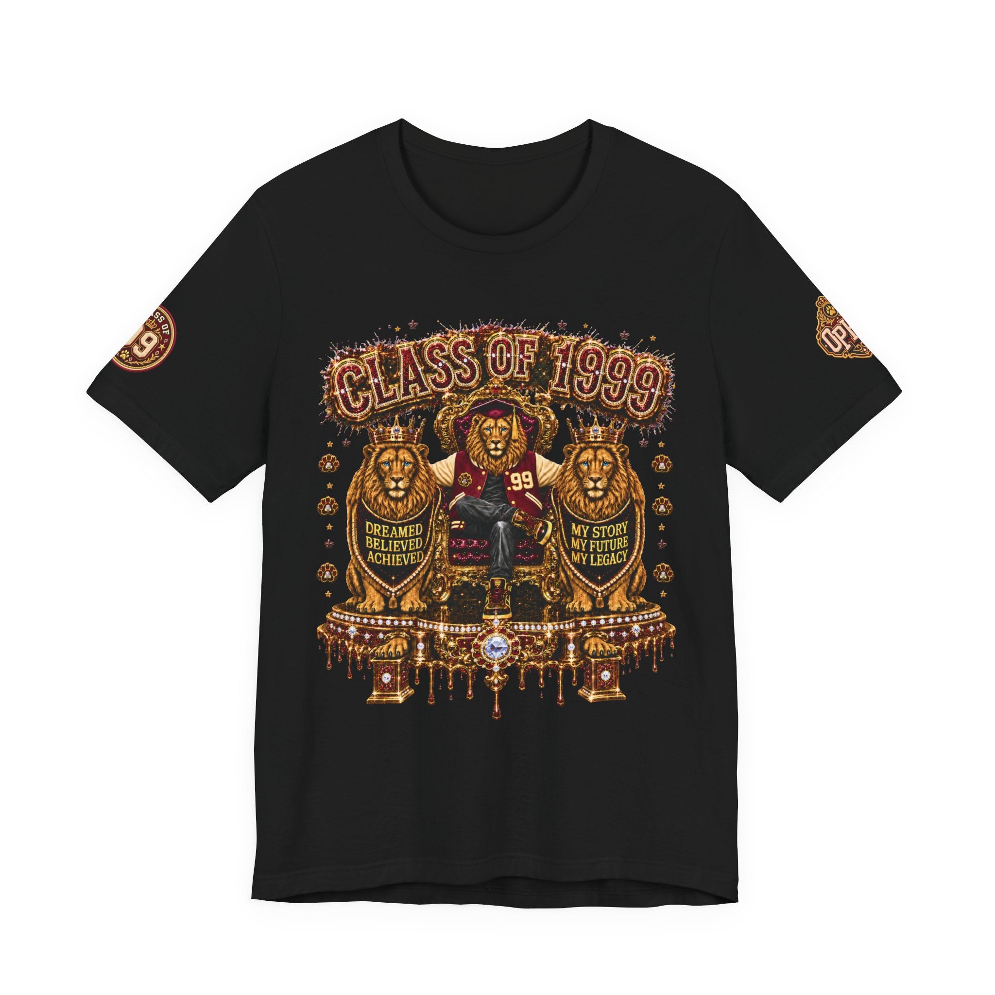 Custom Ouachita Class of 1999 King Miko Alumni T-Shirt — Front, Back & Sleeve Print