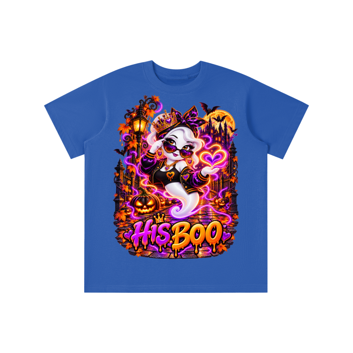 Halloween His Boo Ghost Graphic T-Shirt - Youth Unisex Tee