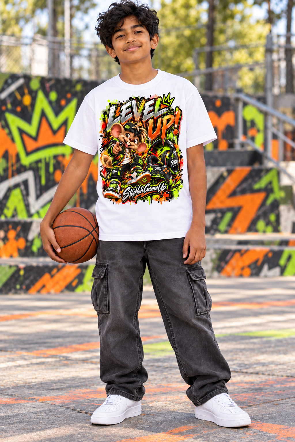 StepYahGameUp™ Level Up! Graphic T-Shirt - Youth Unisex Tee