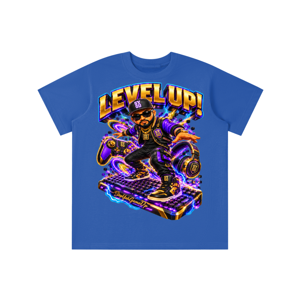 StepYahGameUp Gamer Graphic T-Shirt - Level Up! - Youth Unisex Tee