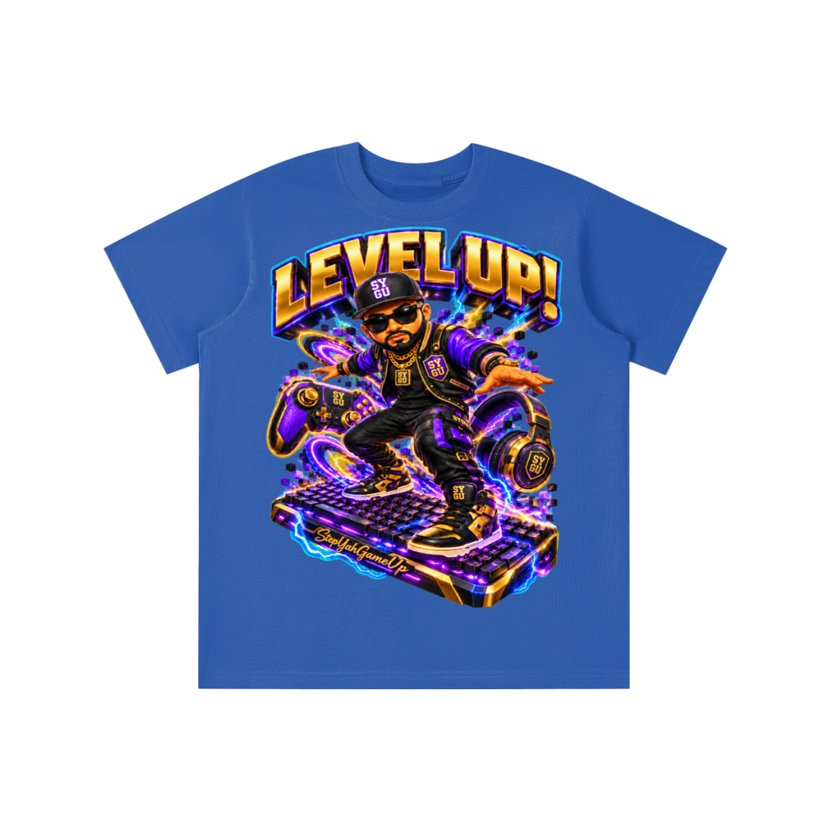StepYahGameUp Gamer Graphic T-Shirt - Level Up! - Youth Unisex Tee