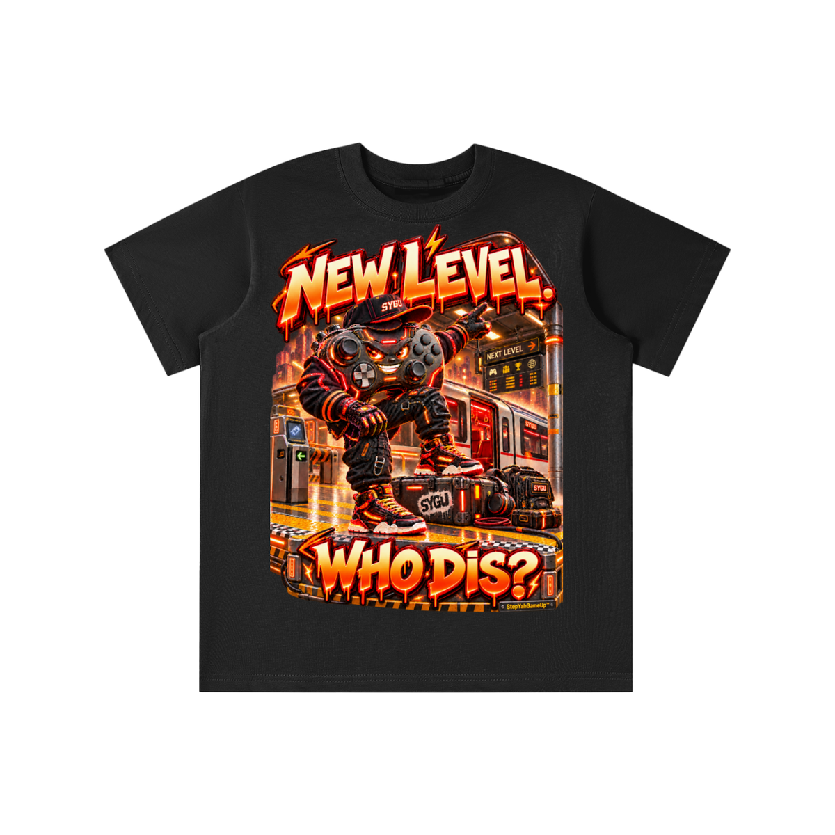 StepYahGameUp™ New Level Who Dis Graphic T-Shirt - Youth Unisex Tee