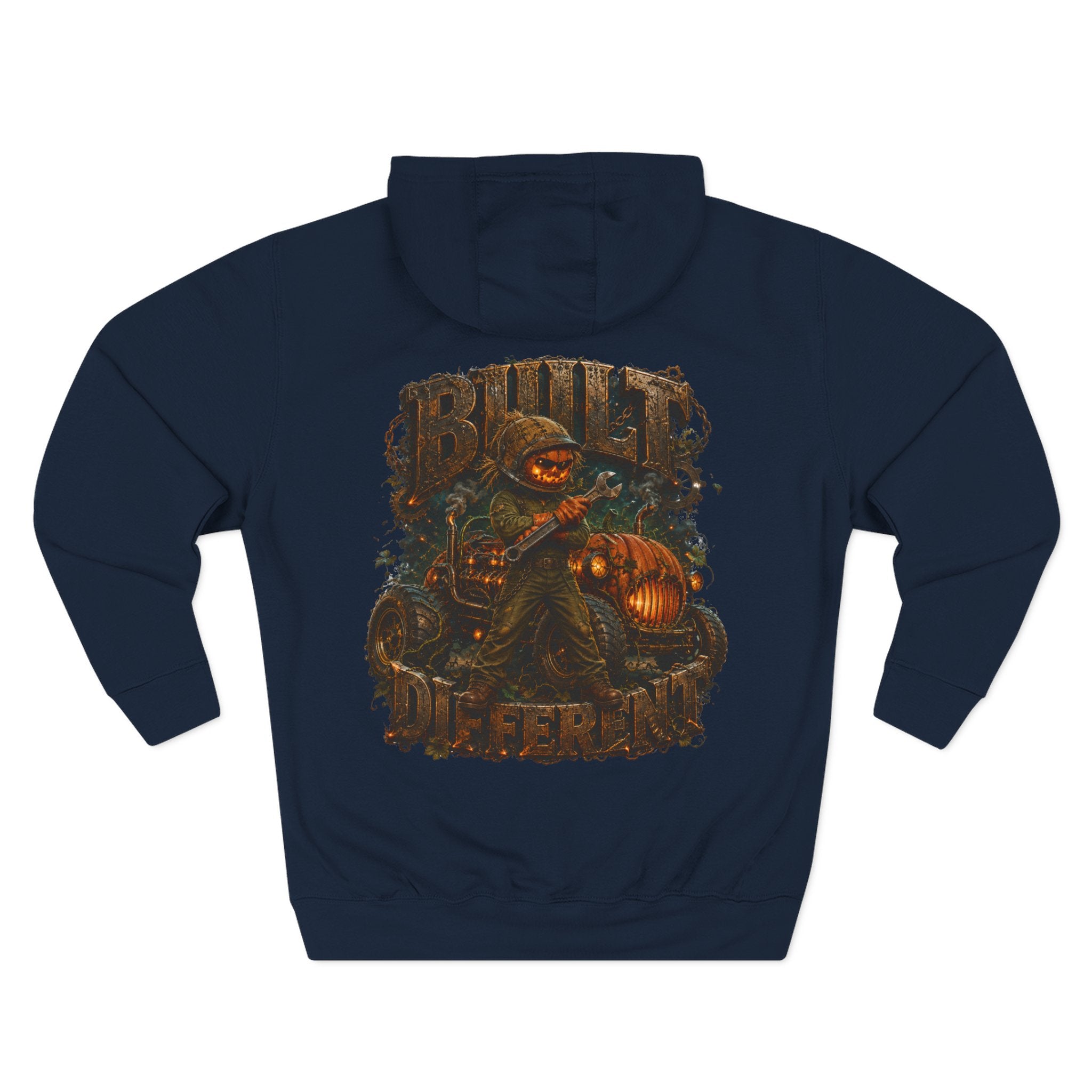 Built Different — Pumpkin Patch Mechanic Halloween Hoodie | Adult Unisex