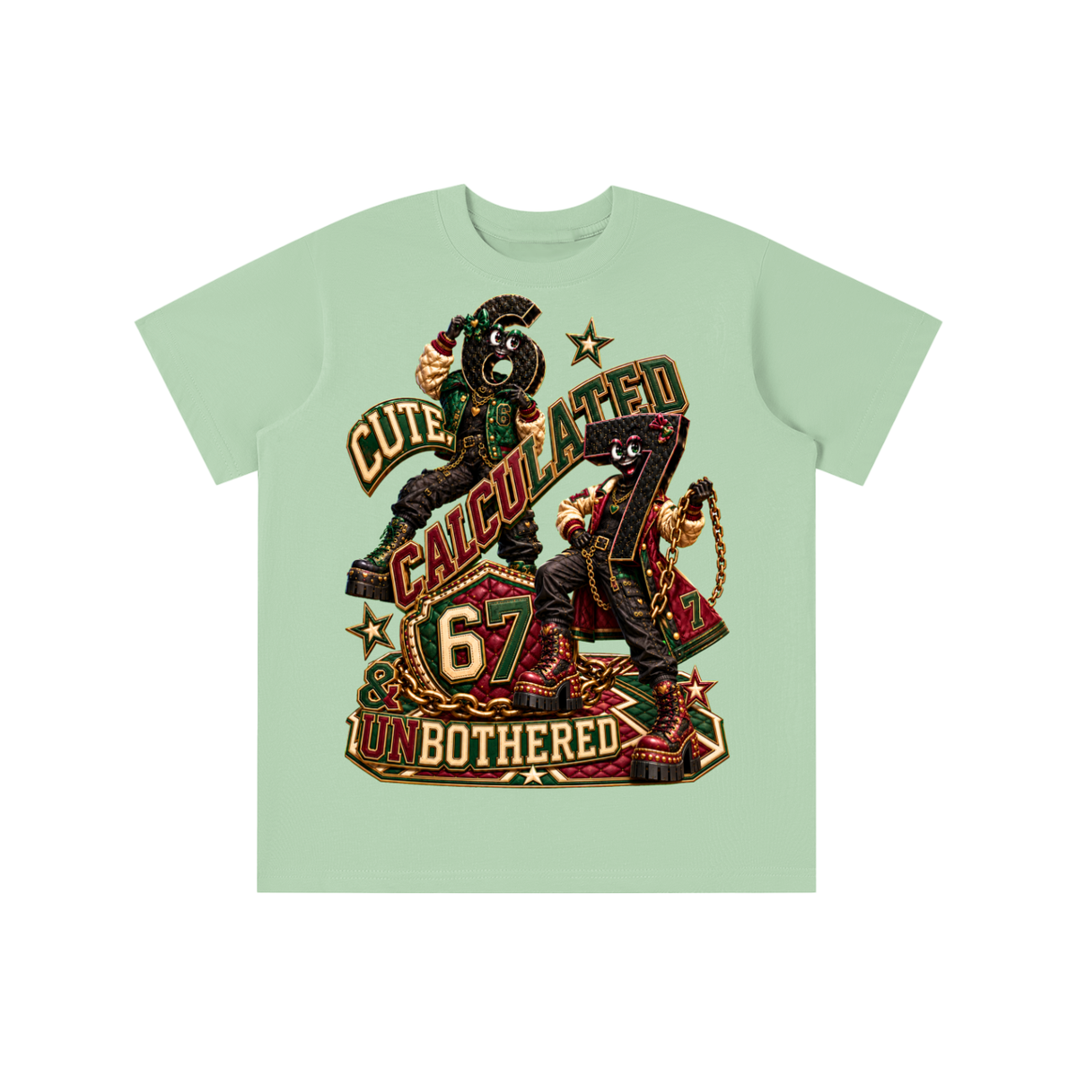 6-7 Street Mode™ Cute, Calculated & Unbothered Graphic T-Shirt - Youth Unisex Tee