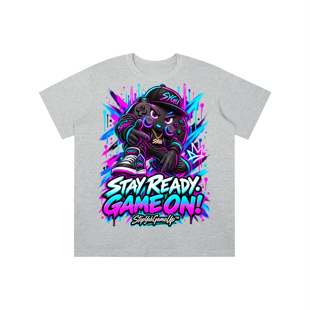 StepYahGameUp™ Stay Ready Game On Graphic T-Shirt - Youth Unisex Tee