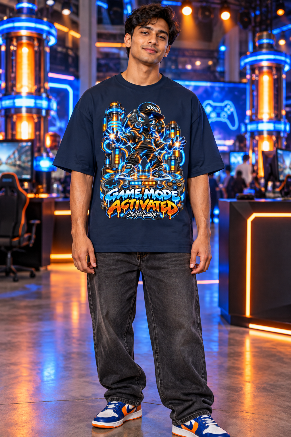StepYahGameUp™ Game Mode Activated Oversized Graphic T-Shirt - Unisex