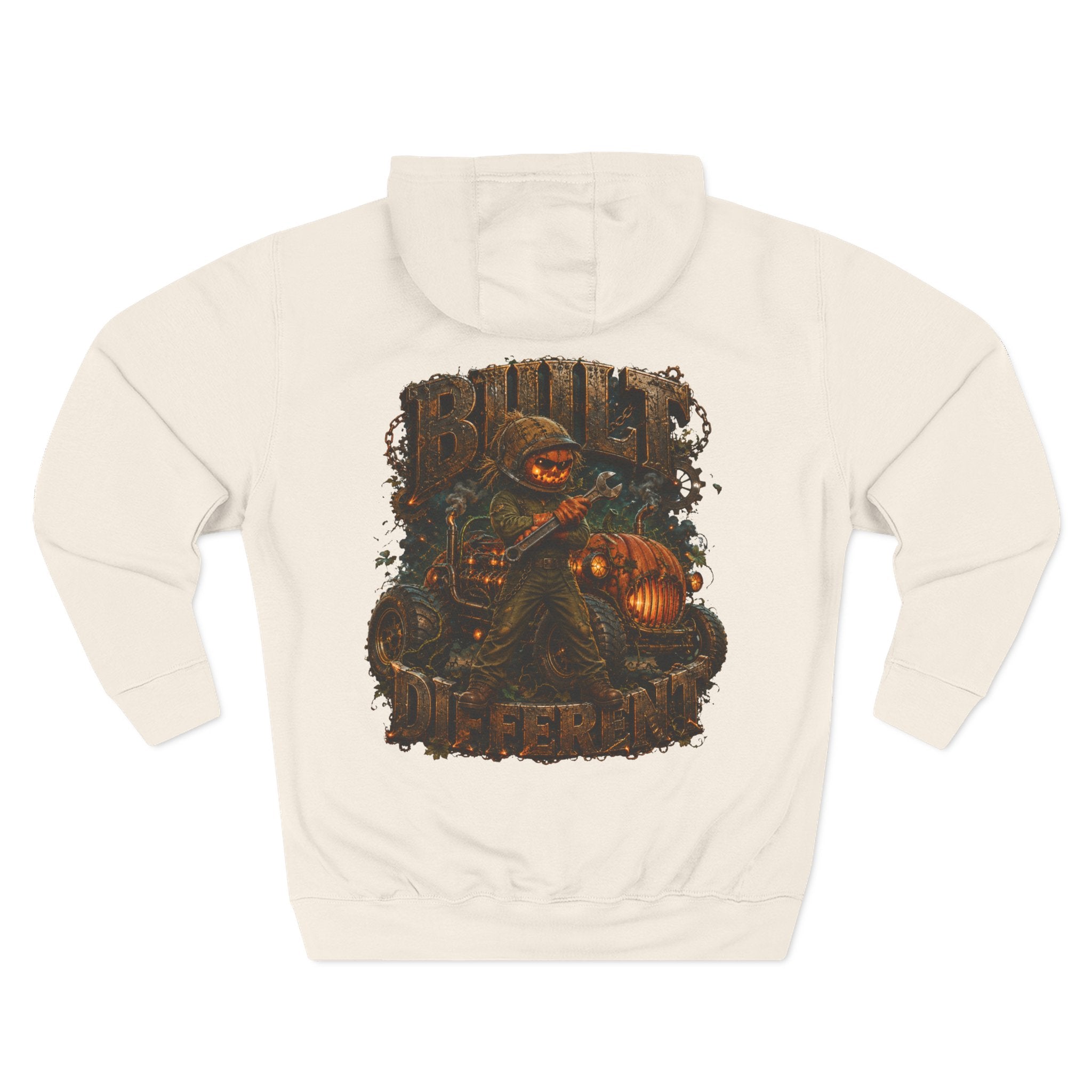 Built Different — Pumpkin Patch Mechanic Halloween Hoodie | Adult Unisex