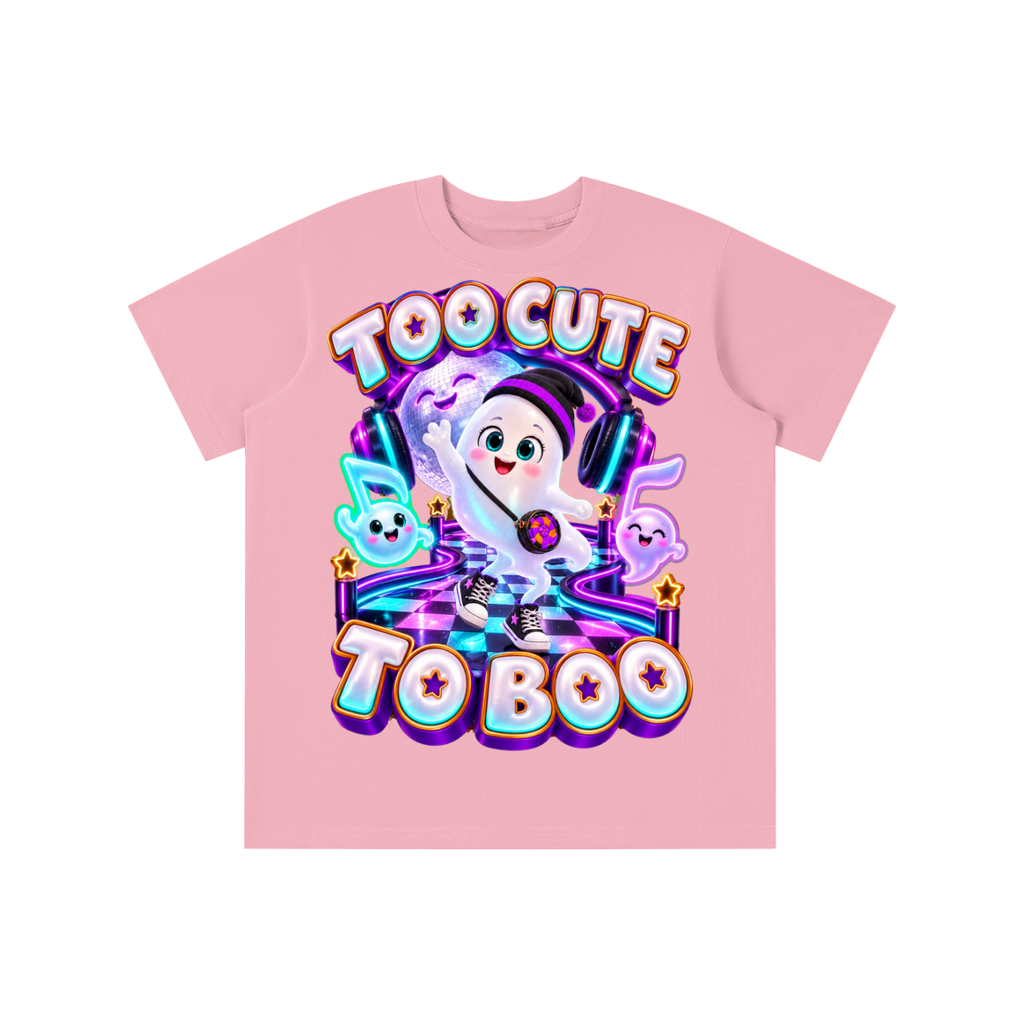 Halloween Gamer Ghost Graphic T-Shirt - Too Cute to Boo - Youth Unisex Tee