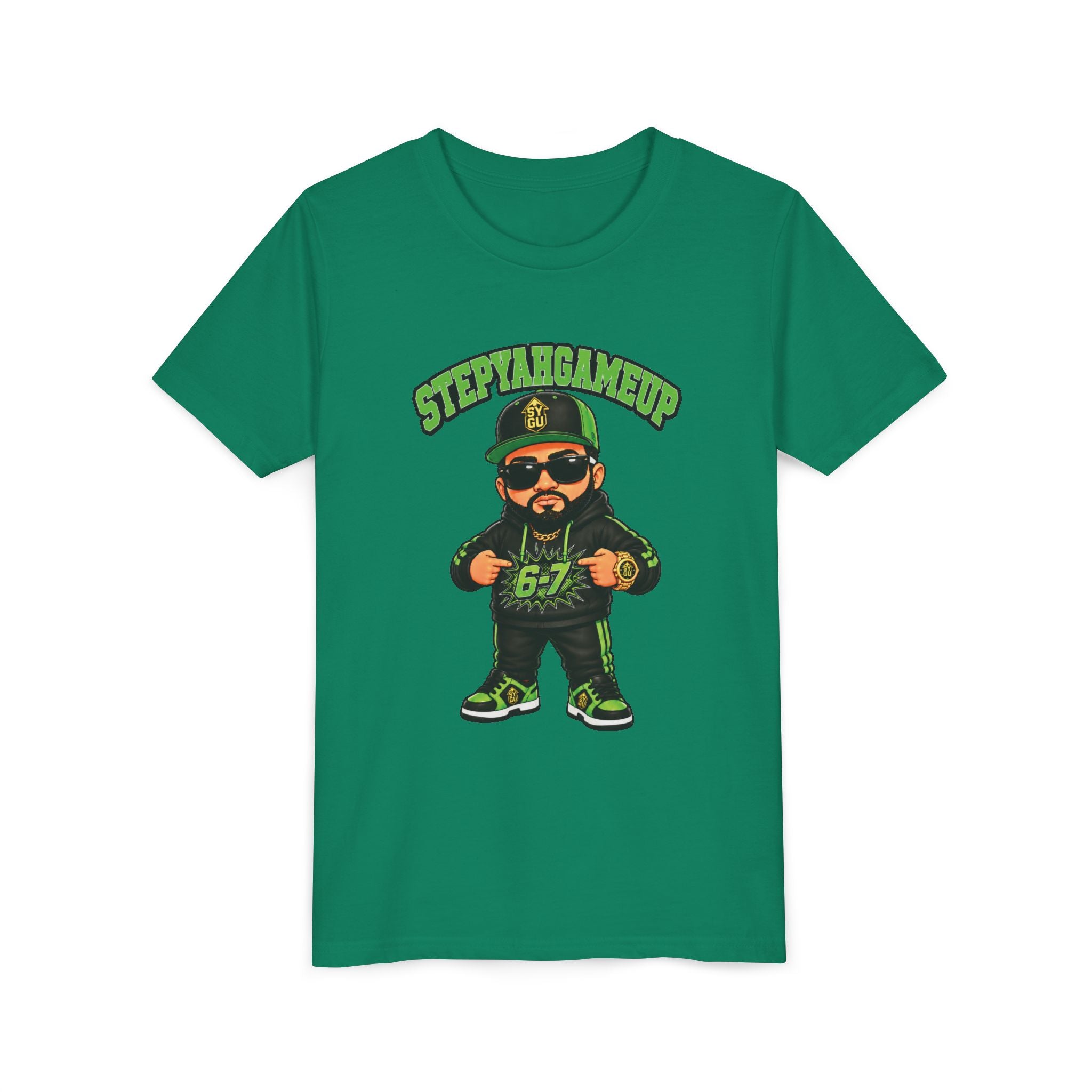StepYahGameUp — Stumble Step 6-7 | Green Edition | Unisex Youth Tee