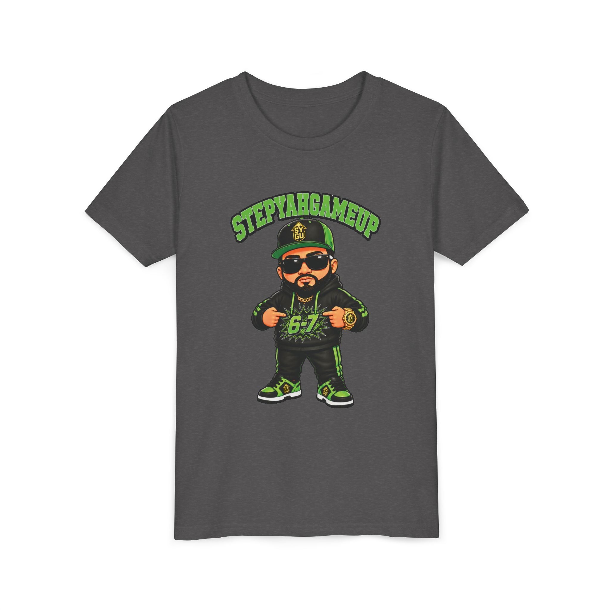 StepYahGameUp — Stumble Step 6-7 | Green Edition | Unisex Youth Tee