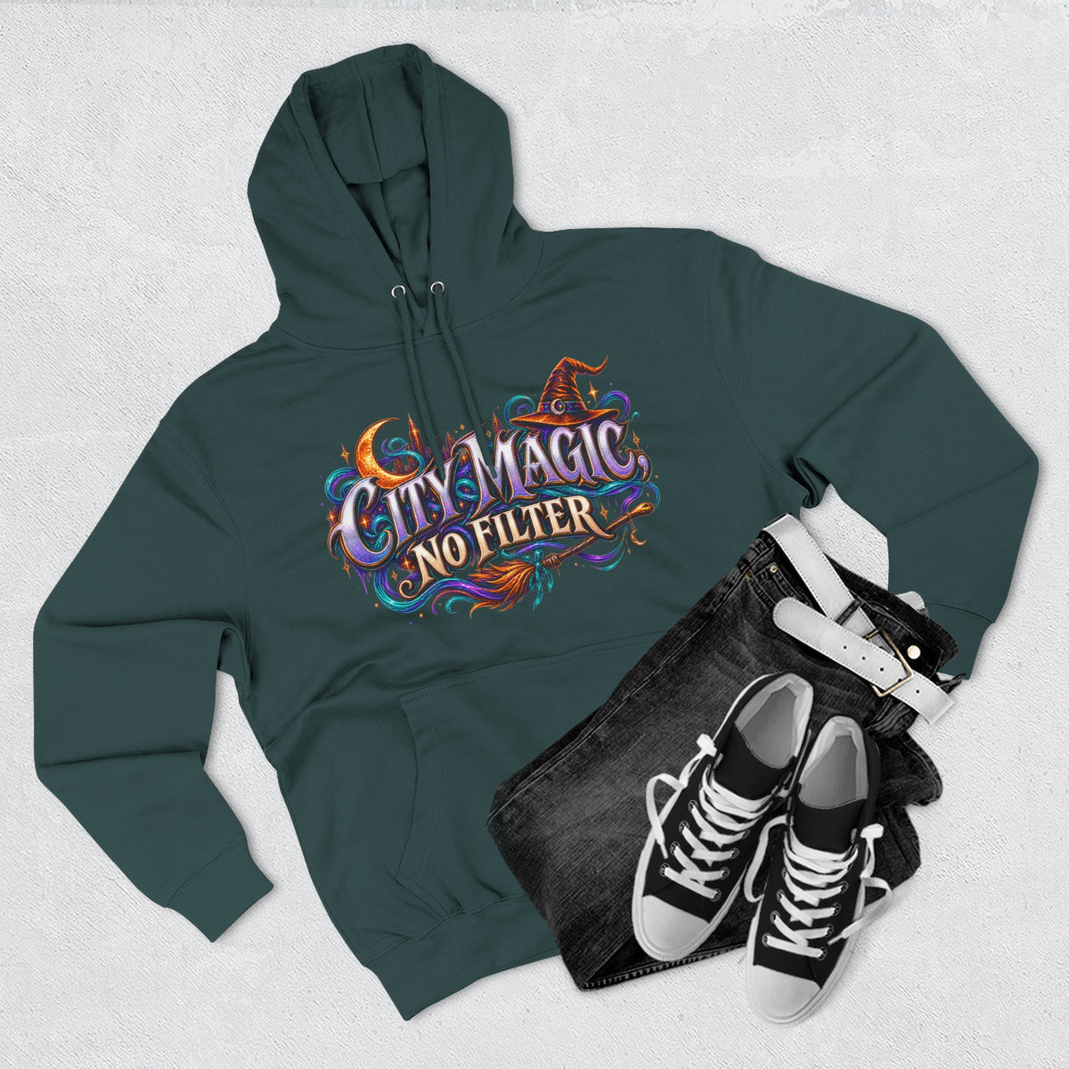 City Magic, No Filter — Urban Witch Halloween Hoodie | Adult Unisex